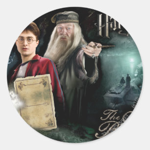 Harry Potter and Dumbledore Classic Round Sticker