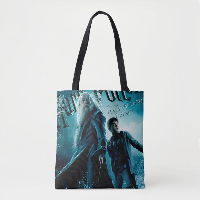 Harry Potter and Dumbledore on rocks 1 Tote Bag (Front)
