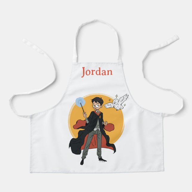 HARRY POTTER™ and Hedwig Illustration Apron (Front)