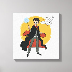 HARRY POTTER™ and Hedwig Illustration Canvas Print