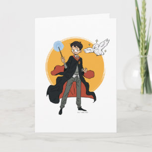 HARRY POTTER™ and Hedwig Illustration Card