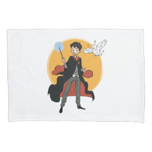 HARRY POTTER™ and Hedwig Illustration Pillowcase