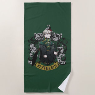 HARRY POTTER™ Anime Draco Malfoy House Crest Beach Towel