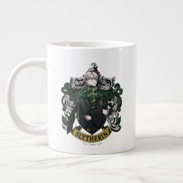 HARRY POTTER™ | Anime Draco Malfoy House Crest Large Coffee Mug (Left)
