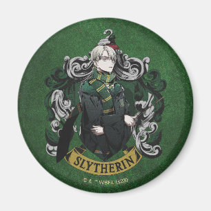 HARRY POTTER™   Anime Draco Malfoy House Crest Magnet