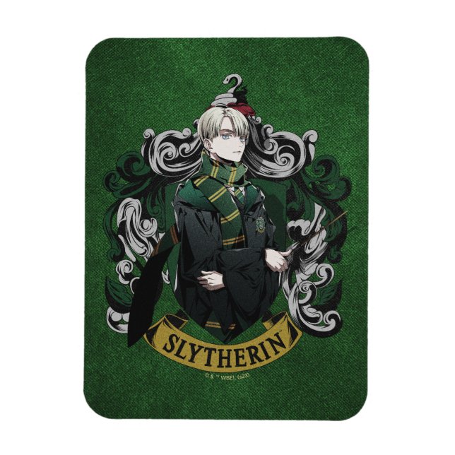 HARRY POTTER™ | Anime Draco Malfoy House Crest Magnet (Vertical)