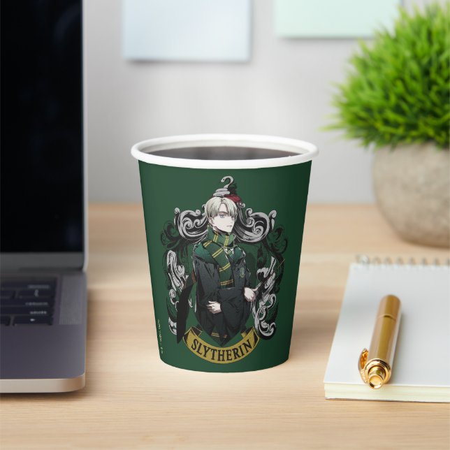 HARRY POTTER™ | Anime Draco Malfoy House Crest Paper Cups (Insitu)