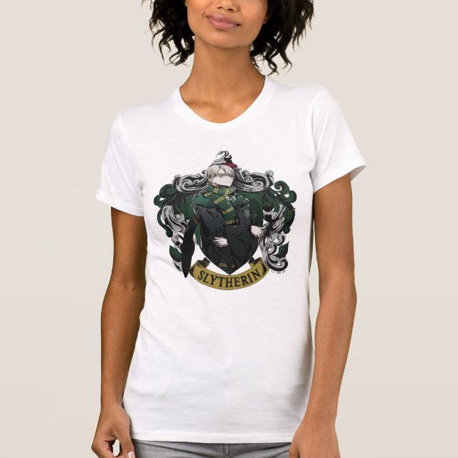 HARRY POTTER™ | Anime Draco Malfoy House Crest T-Shirt (Front)
