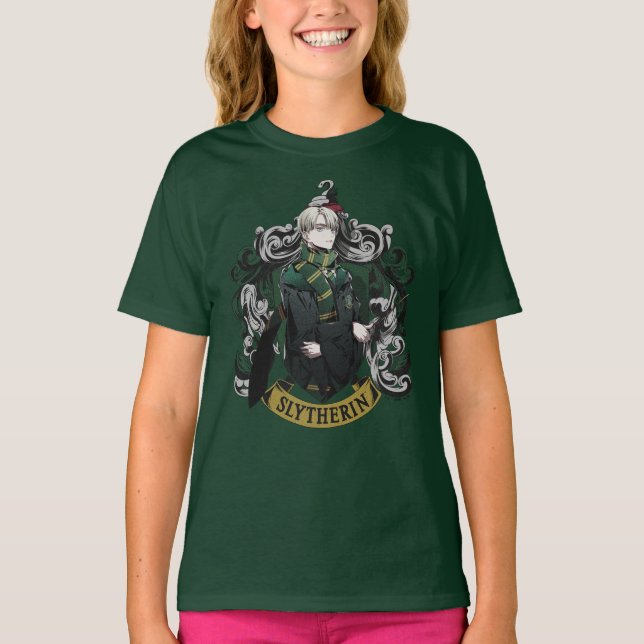 HARRY POTTER™ | Anime Draco Malfoy House Crest T-Shirt (Front)