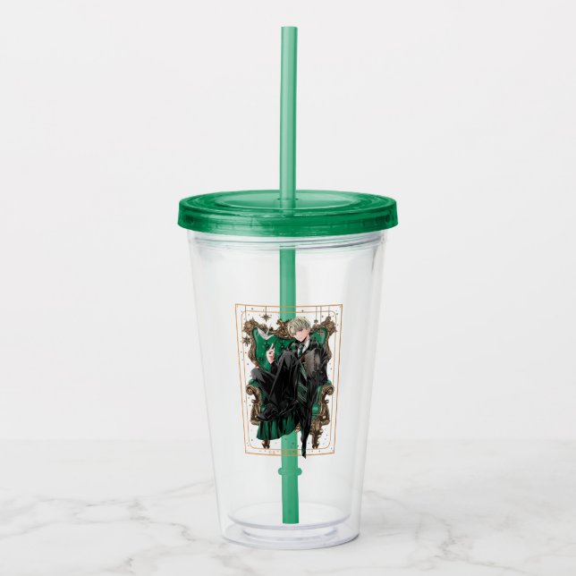 HARRY POTTER™ | Anime Draco Malfoy Seated Acrylic Tumbler (Front)