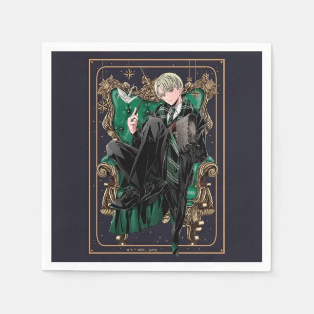 HARRY POTTER™ | Anime Draco Malfoy Seated Napkin (Front)