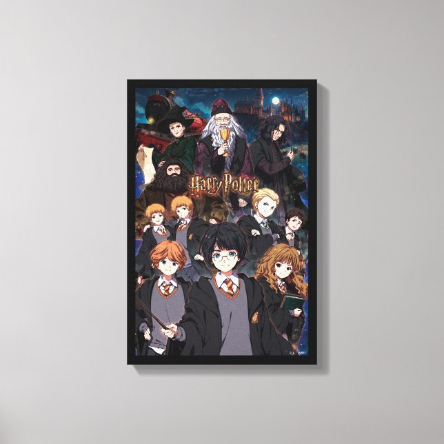 HARRY POTTER™ Anime Ensemble Scene Canvas Print (Front)