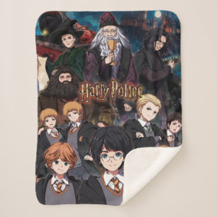 HARRY POTTER™ Anime Ensemble Scene Sherpa Blanket