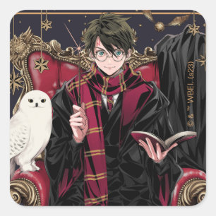 HARRY POTTER™   Anime HARRY POTTER™ Seated Square Sticker