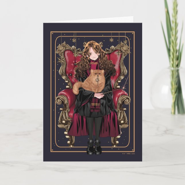 HARRY POTTER™ | Anime Hermione Granger Seated Card (Front)