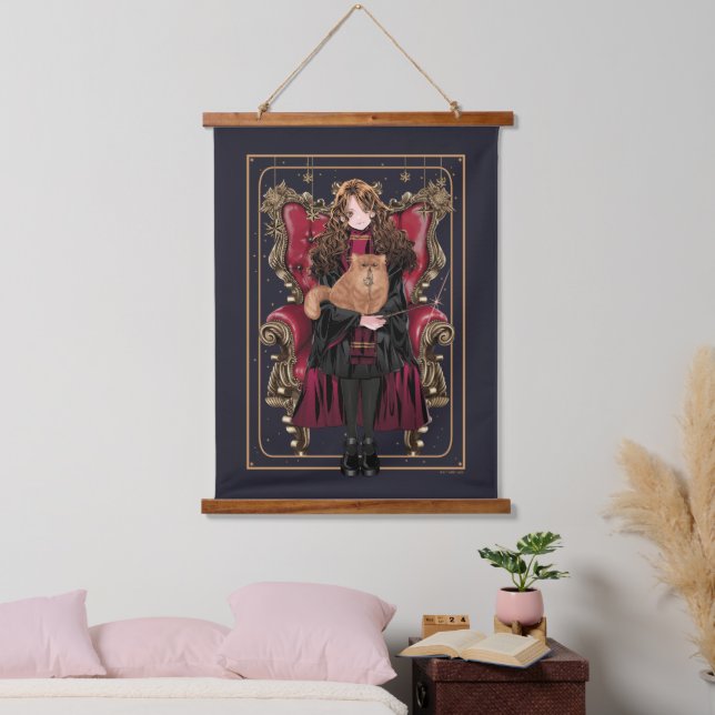 HARRY POTTER™ | Anime Hermione Granger Seated Hanging Tapestry (Bedroom)