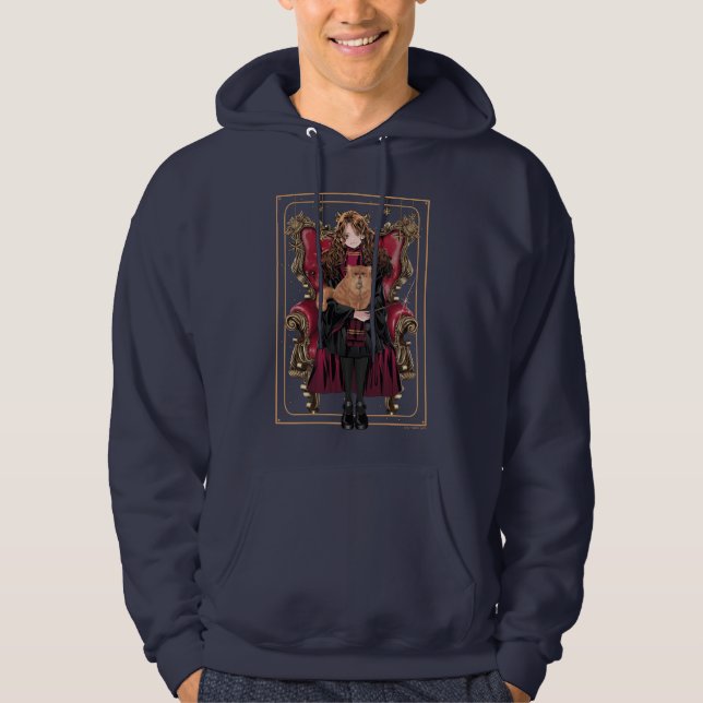 HARRY POTTER™ | Anime Hermione Granger Seated Hoodie (Front)