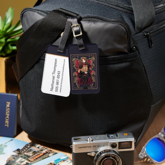 HARRY POTTER™ | Anime Hermione Granger Seated Luggage Tag (Front & Back)