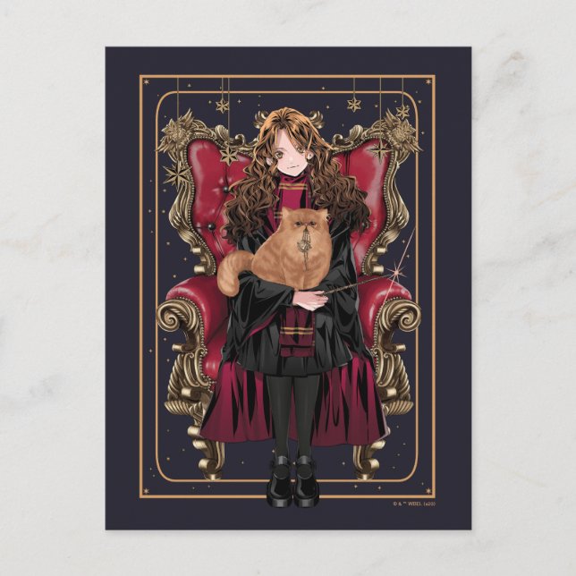 HARRY POTTER™ | Anime Hermione Granger Seated Postcard (Front)