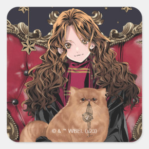 HARRY POTTER™ Anime Hermione Granger Seated Square Sticker