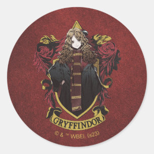 HARRY POTTER™   Anime Hermione House Crest Classic Round Sticker