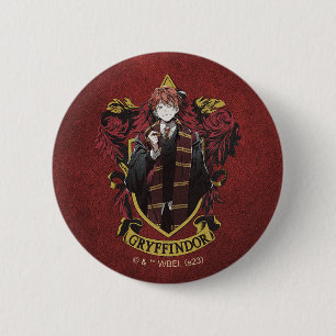 HARRY POTTER™ Anime Ron Weasley House Crest 6 Cm Round Badge