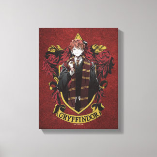 HARRY POTTER™ | Anime Ron Weasley House Crest Canvas Print