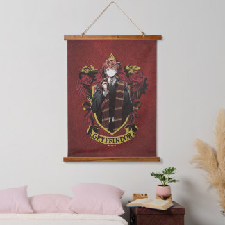 HARRY POTTER™ | Anime Ron Weasley House Crest Hanging Tapestry