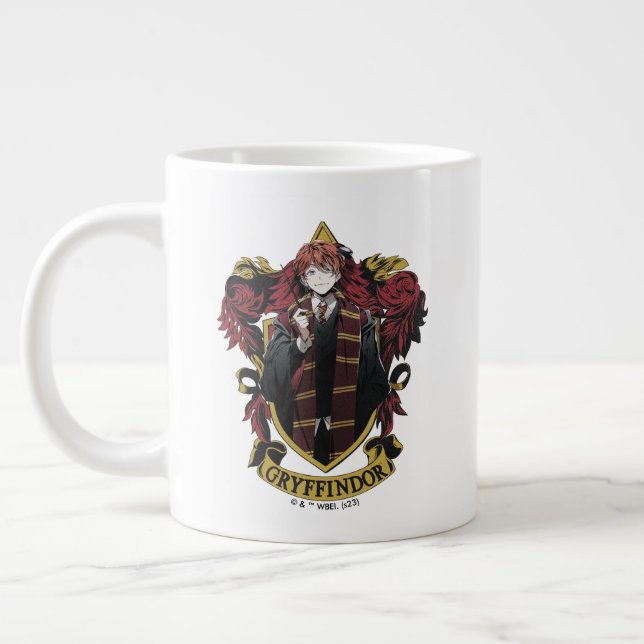 HARRY POTTER™ | Anime Ron Weasley House Crest Large Coffee Mug (Left)