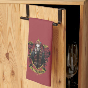 HARRY POTTER™ Anime Ron Weasley House Crest Tea Towel