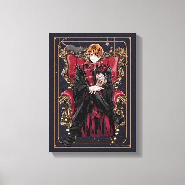 HARRY POTTER™ | Anime Ron Weasley Seated Canvas Print (Front)