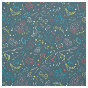HARRY POTTER™ Artefacts Line Art Pattern Fabric