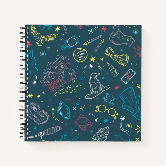 HARRY POTTER™ Artefacts Line Art Pattern Notebook (Front)
