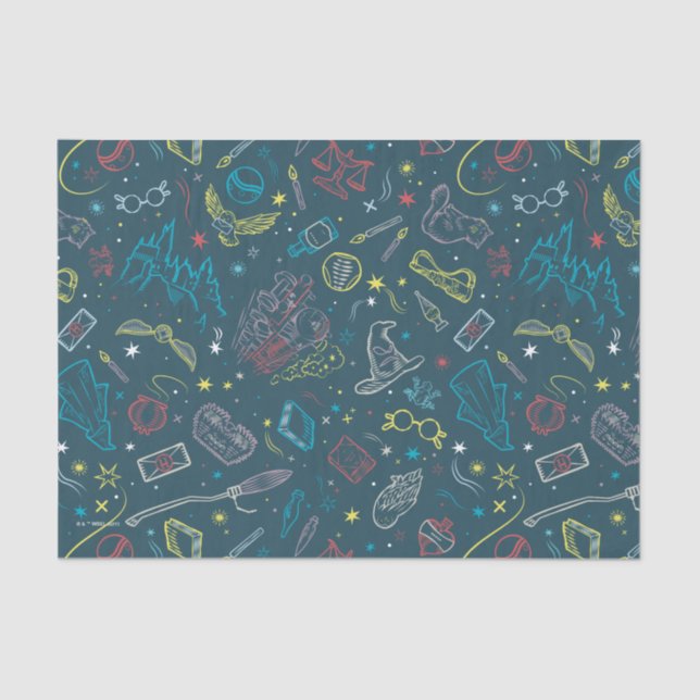 HARRY POTTER™ Artefacts Line Art Pattern Tissue Paper (Front)