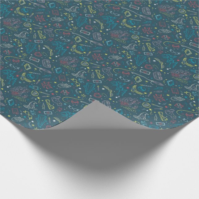 HARRY POTTER™ Artefacts Line Art Pattern Wrapping Paper (Corner)
