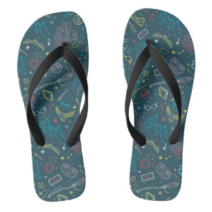 HARRY POTTER™ Artifacts Line Art Pattern Flip Flops