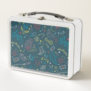 HARRY POTTER™ Artifacts Line Art Pattern Metal Lunch Box