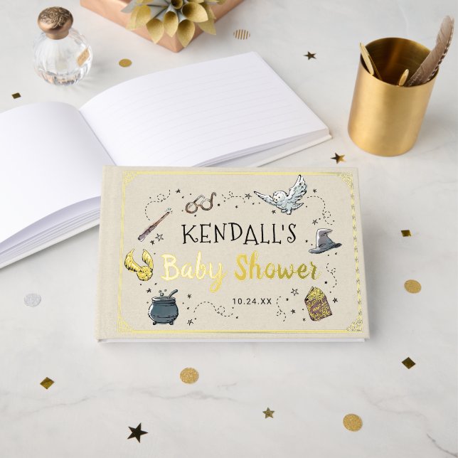 Harry Potter Baby Shower Invitation Guest Book (Front Open)
