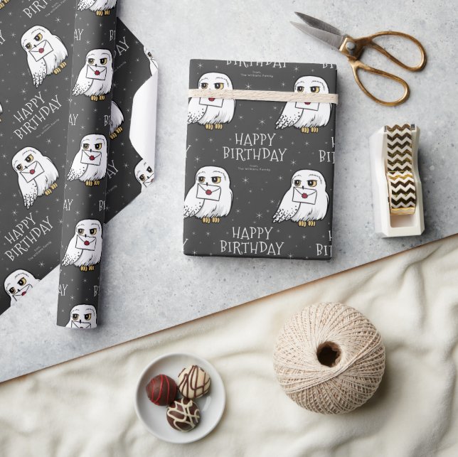 Harry Potter Birthday | Hedwig Chalkboard Wrapping Paper (Crafts)