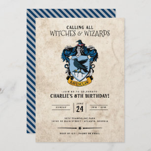 Harry Potter Birthday   Ravenclaw Invitation