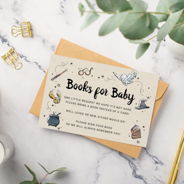Harry Potter - Books for Baby Invitation (Card on table)