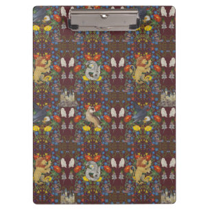 HARRY POTTER™   Burgundy Watercolor Icon Pattern Clipboard