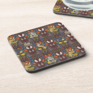 HARRY POTTER™   Burgundy Watercolor Icon Pattern Coaster