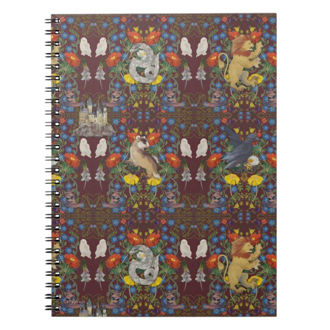 HARRY POTTER™ | Burgundy Watercolor Icon Pattern Notebook (Front)