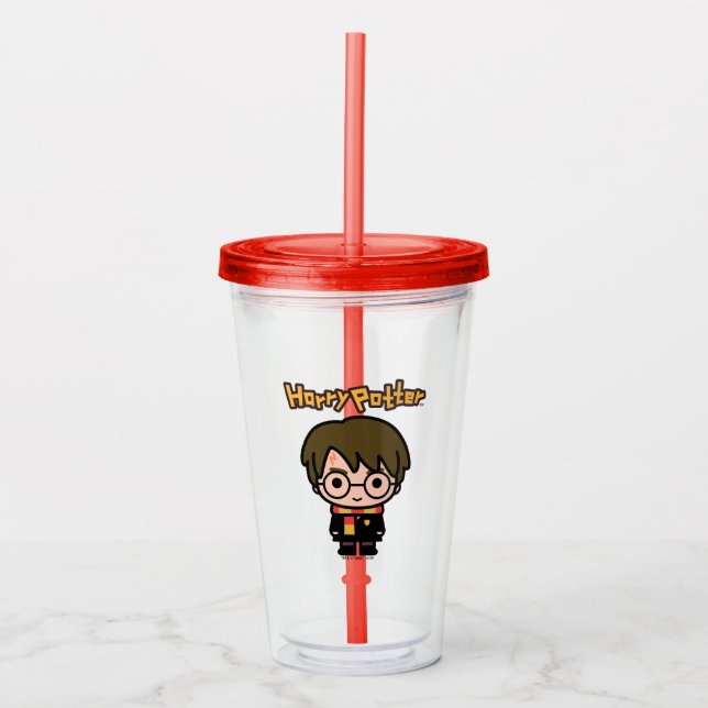 Harry Potter Cartoon Character Art Acrylic Tumbler (Front)