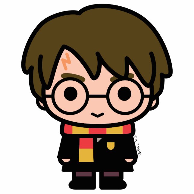 Harry Potter Cartoon Character Art Photo Sculpture Magnet (Front)