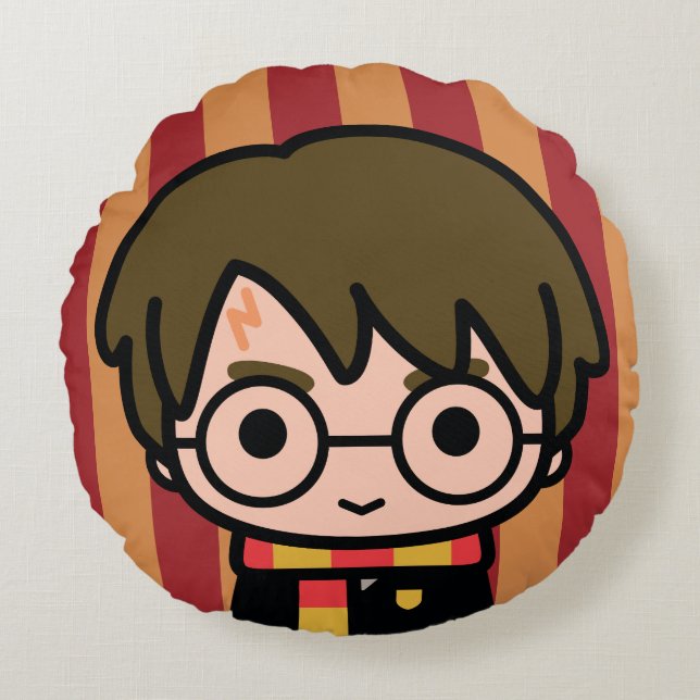 Harry Potter Cartoon Character Art Round Cushion (Front)