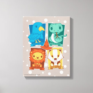 HARRY POTTER™ | CARTOON HOGWARTS™ HOUSES CANVAS PRINT