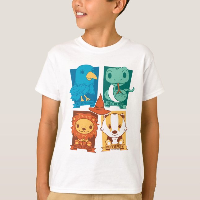 HARRY POTTER™ | CARTOON HOGWARTS™ HOUSES T-Shirt (Front)
