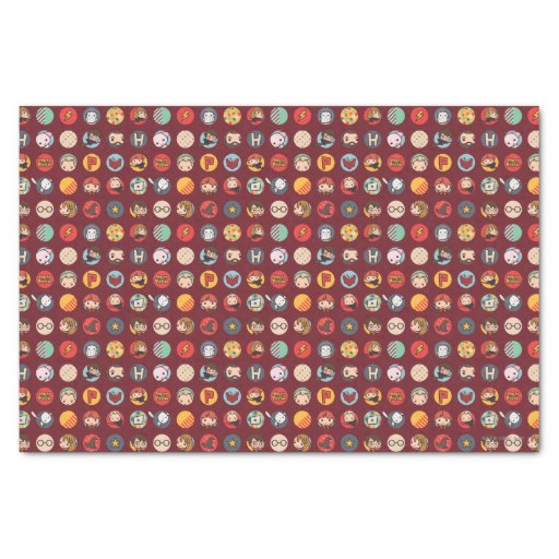 Image of Harry Potter Cartoon Icons Pattern Tissue Paper